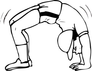 El çizimi çizimi çizimi. Erkek eğitimli boyama kitabı sayfası 