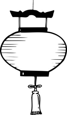 Ahşap kesim tarzı lambalı siyah beyaz çizimler