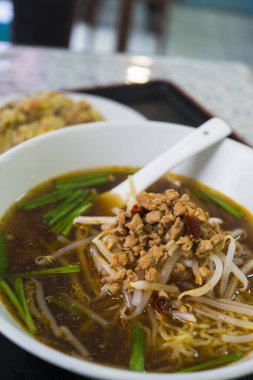 Closeup of Japanese Food on Restaurant Table 