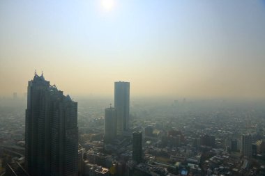 Gün batımında Tokyo şehir manzarası, Japonya