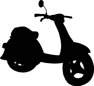 Motosiklet simgesinin siyah silüeti