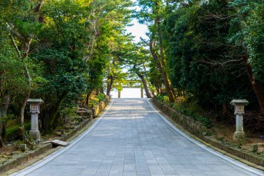 KYOTO, JAPONYA - Toyokuni Tapınağı. Bu tapınak, Japonya 'nın Higashiyama, Kyoto şehrinde ünlü tarihi bir yer olan Toyotomi Hideyoshi' nin resmi mezarlığı ve mabedidir.