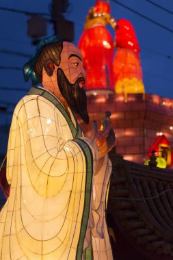 Japon kağıt fenerleri, yeni yıl süslemeleri.