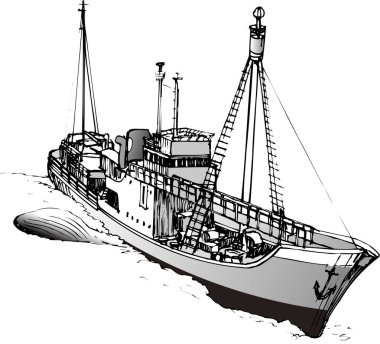 Balıkçı teknesinin çizimi