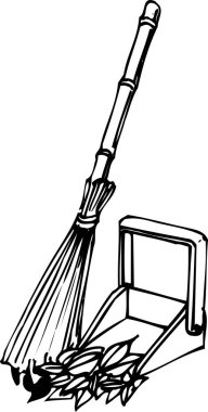 Yapraklı süpürge ve faraş tasviri