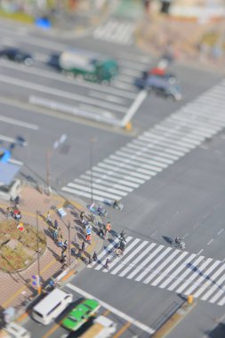 blurred view of traffic in the city 