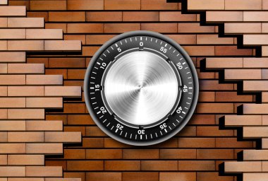 Tuğladan duvar ve saat, zaman kavramı