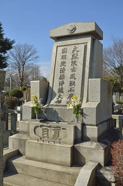 Close Shot Traditional Japanese Tombstones Graveyard — Stock Photo, Image