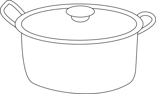 Sketch Illustration Cooking Pot — Stock Photo, Image