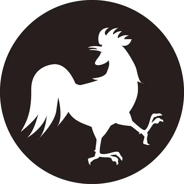 Rooster Logo Şablon Resimleme — Stok fotoğraf