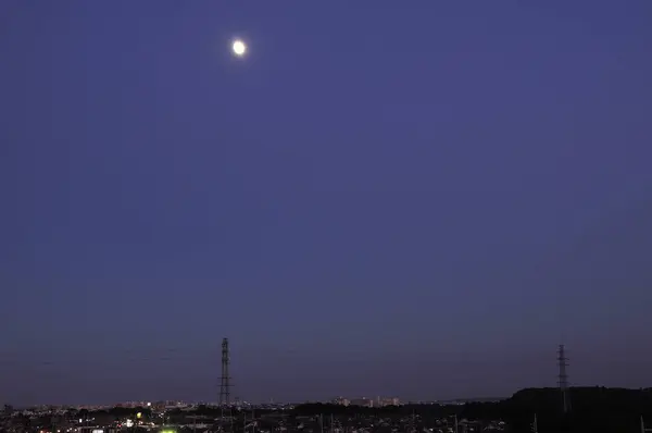 Nachtelijke Hemel Halve Maan — Stockfoto
