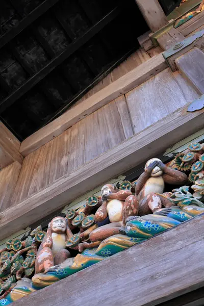 Close Shot Van Traditionele Oude Decor Houten Japanse Tempel — Stockfoto