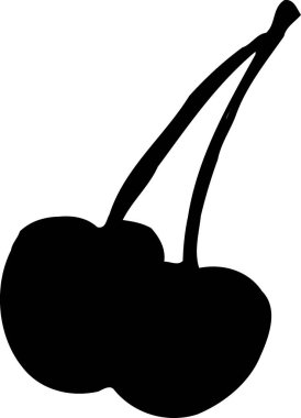 iki kiraz ikonu, basit web illüstrasyonu