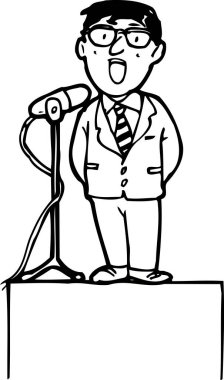 Genç şarkıcının siyah beyaz çizimi.