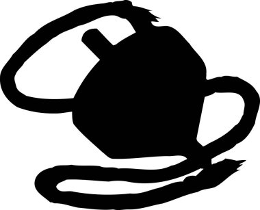 Dönen siluet kıvrımlı dizgi