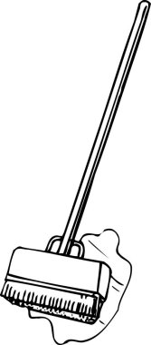 Yere dökülen paspas temizleme sıvısı.