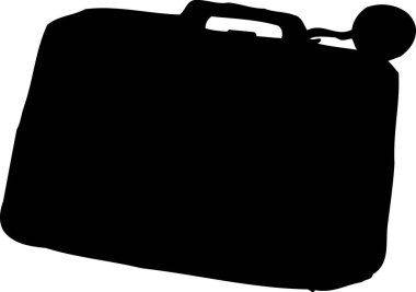 bagaj simgesinin siyah silüeti