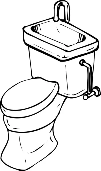 Sketch Illustration Bathroom Toilet — Foto Stock