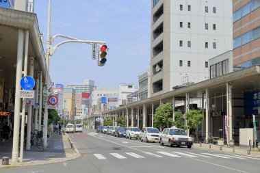  Tokyo, Japonya 'daki cadde manzarası