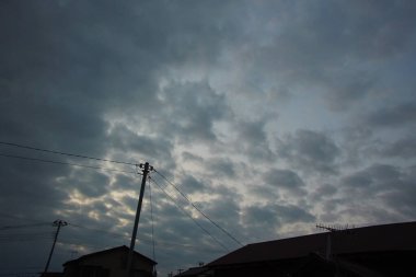 Güzel gün batımı gökyüzü bulutlu