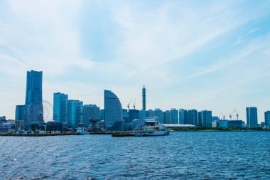 Tokyo, Japonya: Tokyo silueti ve şehrin modern binaları