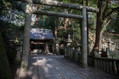 Tapınak manzarası, geleneksel Japon mimarisi.