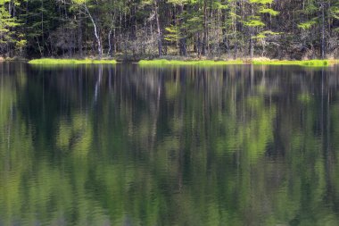 Dağlardaki güzel sakin göl manzarası