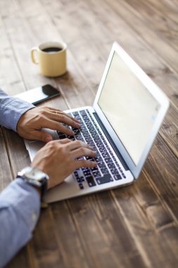 modern dizüstü kullanarak iş adamı 