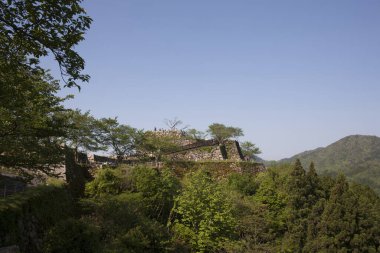 Asago City 'deki Takeda Kalesi Harabeleri, Hyogo Bölgesi, Japonya