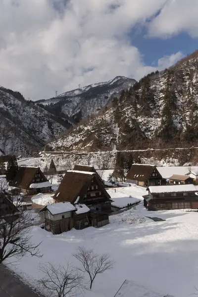 Hermosa Vista Shirakawago Durante Temporada Invierno Japón Patrimonio Mundial Unesco — Foto de Stock