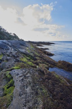 Güzel kayalık deniz manzarası