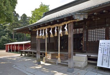 Tapınak manzarası, geleneksel Japon mimarisi.