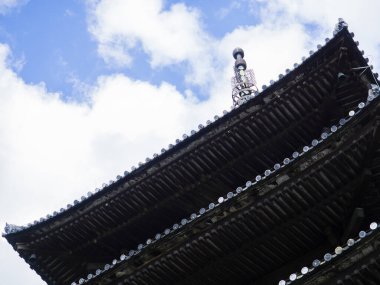 Geleneksel Japon tapınağı manzarası, Japonya