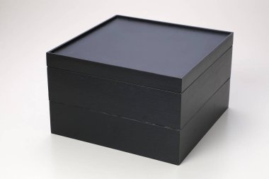 black box for a storage of goods on white background