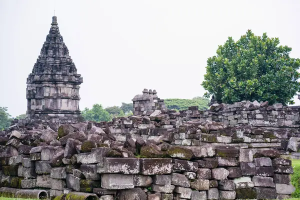 View Prambanan Hindu Temple Compound Special Region Yogyakarta Southern Java — Stock Photo, Image