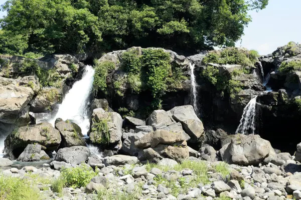 Вид Небольшой Водопад Парке — стоковое фото