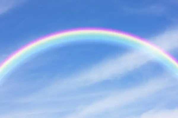 Rainbow Cloudy Sky Background — Stock Photo, Image
