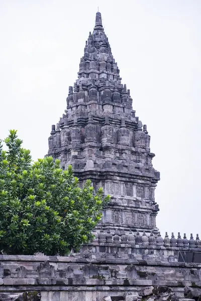 Ansicht Des Hinduistischen Tempelgeländes Prambanan Der Sonderregion Yogyakarta Süden Javas — Stockfoto