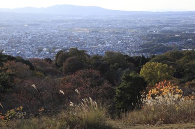 Fuji Dağı 'nın tepesinden görünen manzara..