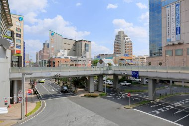 Tokyo 'nun gündüz panoramik manzarası 