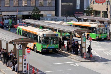 Tokyo 'nun Shinjuku ilçesinde yeni bir otobüs terminali açıldı..