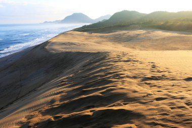 Çöl ve deniz kıyılarının kum tepeleri 