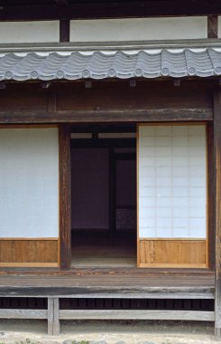 Japon köyündeki eski geleneksel mimari.