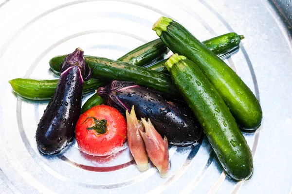 Verduras Verdes Frescas Para Comida Saludable Cocina —  Fotos de Stock