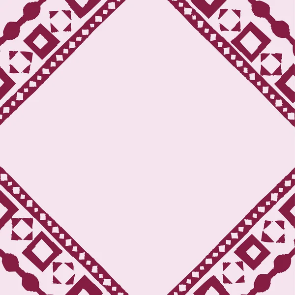 Etnisch Patroon Met Roze Rood Ornament — Stockfoto