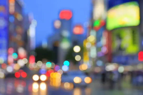 Blurred Night Cityscape Abstract Background — Stock Photo, Image