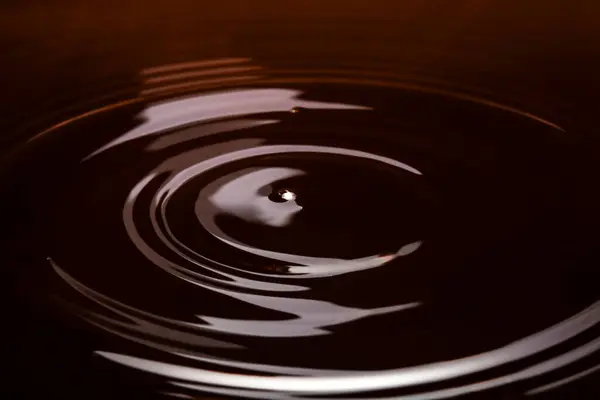macro photo of circles on the dark water