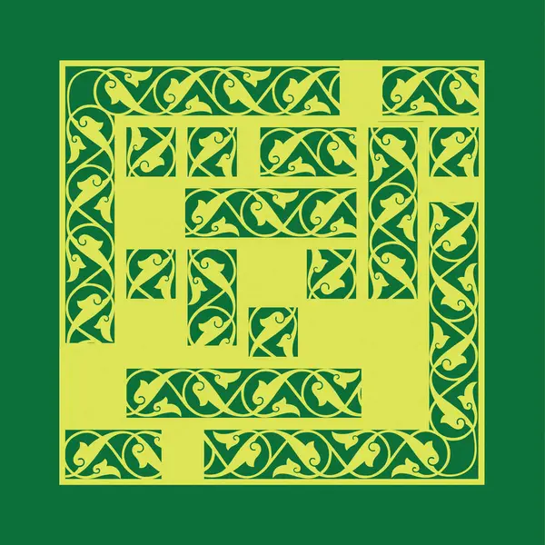 Grüne Blätter Ornament Textur Hintergrund — Stockfoto
