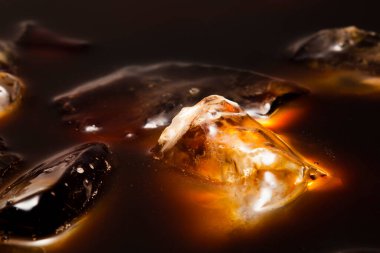 Kola ile buz küpleri, yakın çekim -