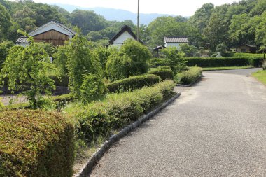 Kamihanawa Tarih Müzesi 'ndeki geleneksel eski binalar, Noda, Chiba, Japonya